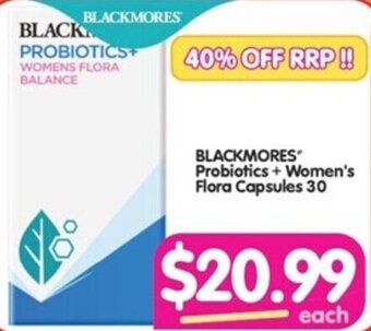 Your Discount Chemist BLACKMORES Probiotics+ Women's Flora Capsules 30 offer