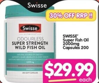 Your Discount Chemist SWISSE Super Fish Oil 2000mg Capsules 200 offer