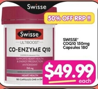 Your Discount Chemist SWISSE COQ10 150mg Capsules 180 offer
