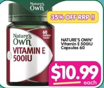 Your Discount Chemist NATURE'S OWN Vitamin E 500IU Capsules 60 offer