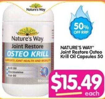 NATURE'S WAY" Joint Restore Osteo Krill Oil Capsules 50