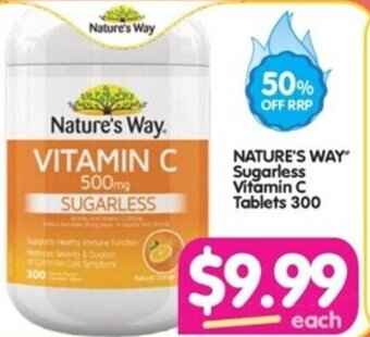 Your Discount Chemist NATURE'S WAY Sugarless Vitamin C Tablets 300 offer