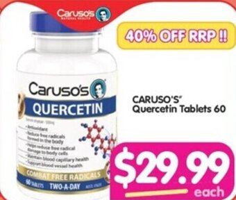 CARUSO'S Quercetin Tablets 60
