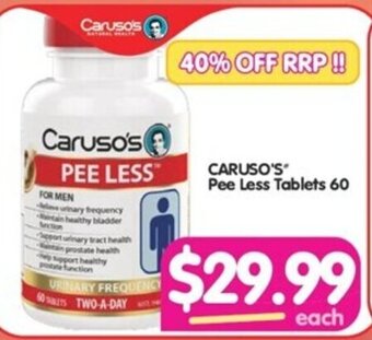 Your Discount Chemist CARUSO'S Pee Less Tablets 60 offer