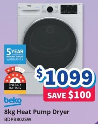 Bi-Rite 8kg Heat Pump Dryer offer