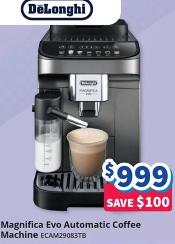 Magnifica Evo Automatic Coffee Machine ECAM29083TB offer at BiRite