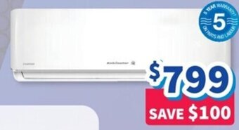Bi-Rite Reverse Cycle Split System Air Conditioner 2.5kW Cooling 3.2kW Heating offer