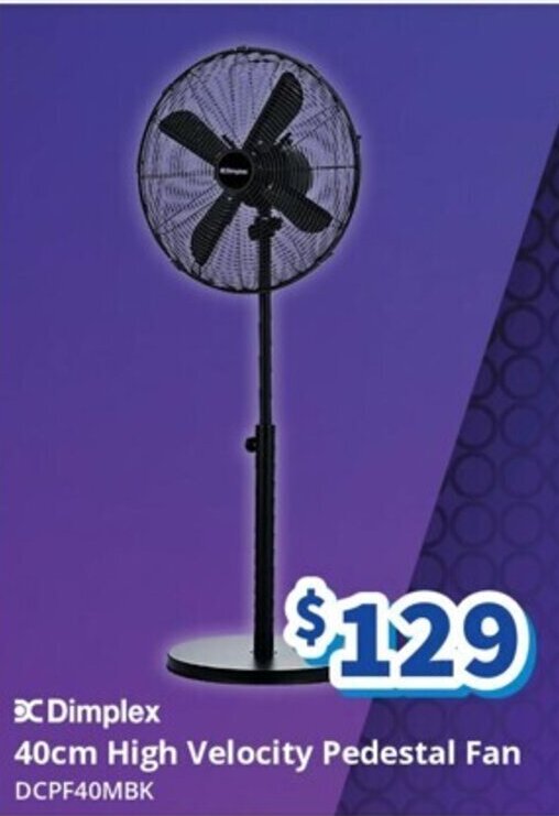 40cm High Velocity Pedestal Fan DCPF40MBK offer at BiRite