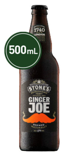 Stone's Ginger Joe Alcoholic Ginger Beer 500mL Bottles