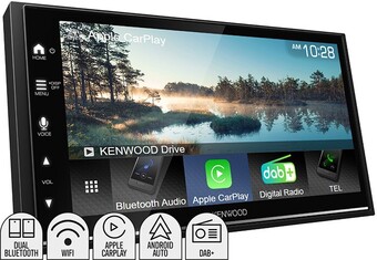 Autobarn Kenwood 6.8” 200w av wireless carplay android auto dab+ rec offer