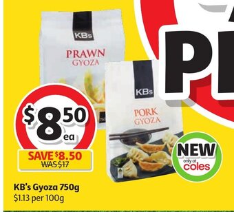 Coles KB's Gyoza 750g offer