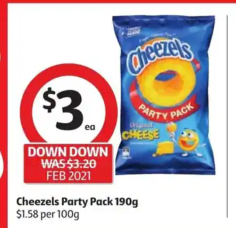 Coles Cheezels Party Pack 190g offer
