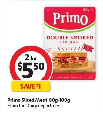 Coles Primo Sliced Meat 80g - 100g offer