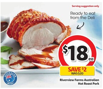 Coles Riverview Farms Australian Hot Roast Pork offer