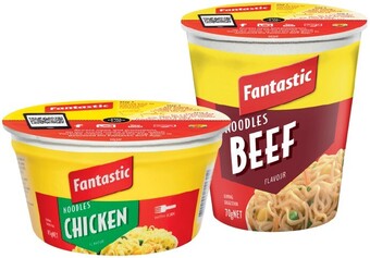 IGA Fantastic cup or bowl noodles 70‑85g selected varieties offer