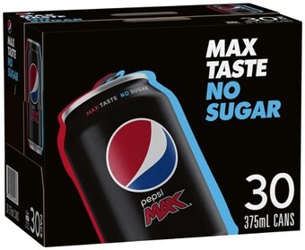 IGA Pepsi, schweppes or solo 30x375ml selected varieties offer