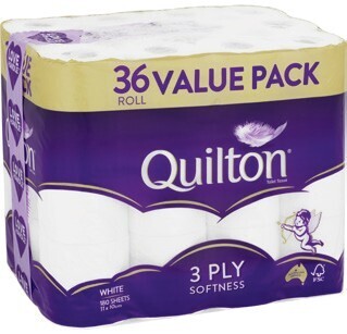 IGA Quilton toilet tissue value pack 3 ply 36 rolls offer