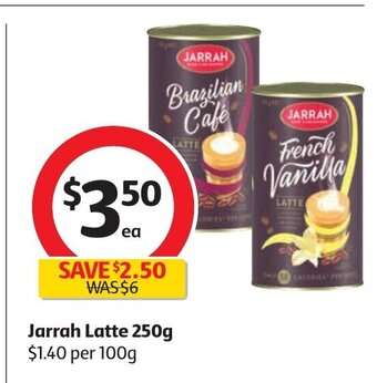 Jarrah Latte 250g