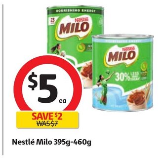 Coles Nestle Milo 395g-460g offer