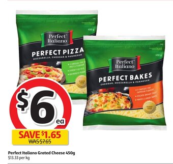 Coles Perfect Italiano Grated Cheese 450g offer