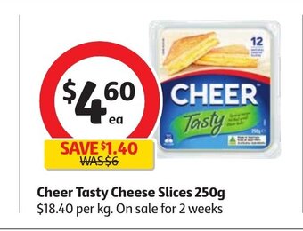 Cheer Tasty Cheese Slices 250g