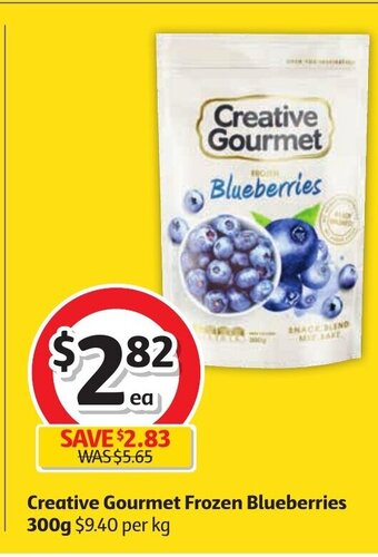 Coles Creative Gourmet Frozen Blueberries 300g offer