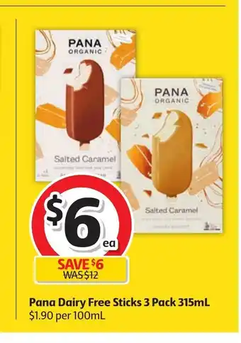 Coles Pana Dairy Free Sticks 3 Pack 315mL offer
