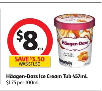 Coles Haagen-Dazs Ice Cream Tub 457mL offer