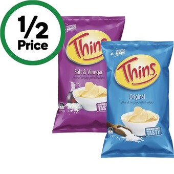 Woolworths Thins chips 150-175g offer