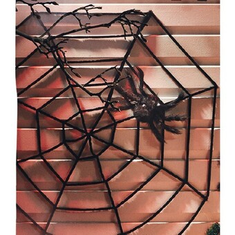Woolworths Halloween large spider web hanging decoration offer