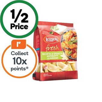 Woolworths Leggo’s fresh filled pasta varieties 630g – from the fridge offer