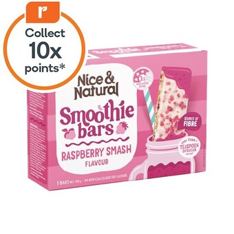 Woolworths Nice & natural smoothie bars 100g pk 5 offer