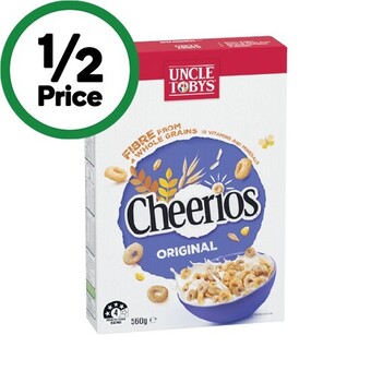 Woolworths Uncle tobys cheerios 450-560g offer