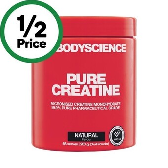 Woolworths Body science pure creatine 200g offer