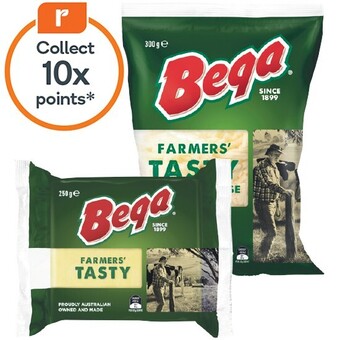 Woolworths Bega block, grated or sliced cheese 250-300g offer
