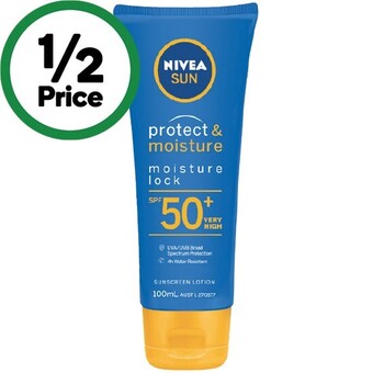 Nivea protect & moisture sunscreen lotion spf50+ 100ml^