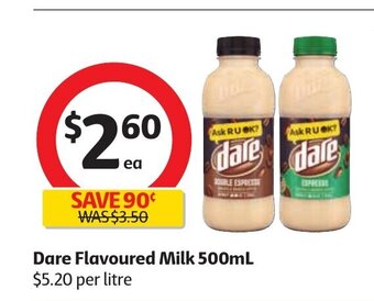 Coles Dare Flavoured Milk 500mL offer