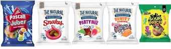 Coles The natural confectionery co. 180g-230g, sour patch 190g or pascall candy 180g-300g offer