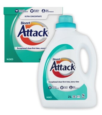 Coles Biozet attack regular laundry liquid 2 litre or powder 2kg offer