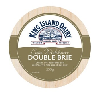 Coles King island cape wickham double cream brie 200g offer