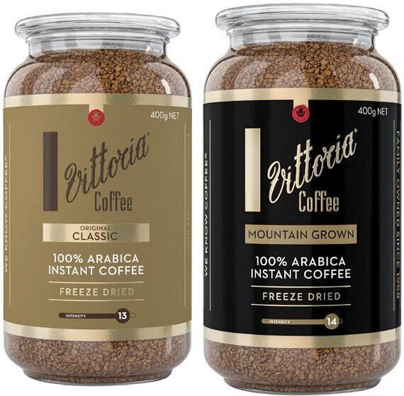 Vittoria freeze dried instant coffee 400g offer at Coles