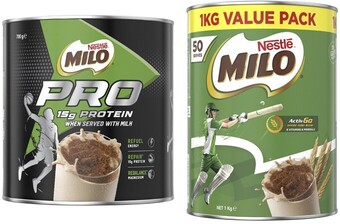 Coles Nestlé milo 1kg or milo pro 700g offer