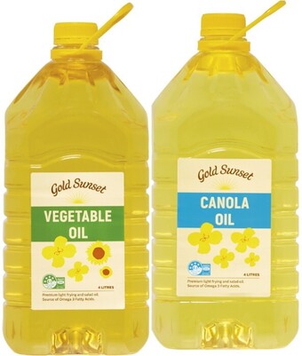 Coles Gold sunset canola or vegetable oil 4 litre offer