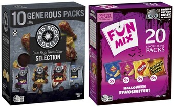 Coles Smith's crinkle cut potato chips 18 pack-20 pack or red rock deli potato chips 10 pack offer