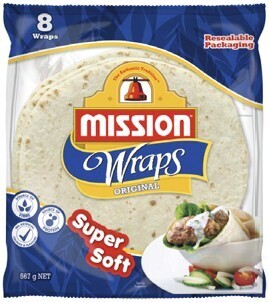 Coles Mission wraps 8 pack 567g offer