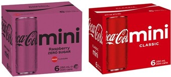 Coles Coca-cola, fanta, sprite or deep spring soft drink or mount franklin lightly sparkling 6x250ml offer