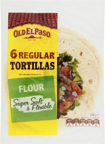 Coles Old el paso regular tortillas 6 pack 240g offer