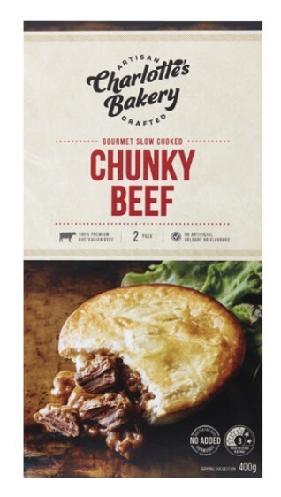 Coles Charlotte's bakery pies 2 pack 400g offer