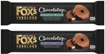 Coles Fox's chocolatey rounds biscuits 130g offer