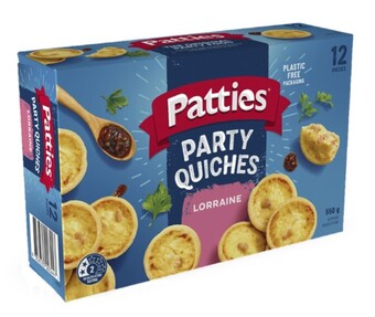 Coles Patties party quiches lorraine 12 pack 550g offer